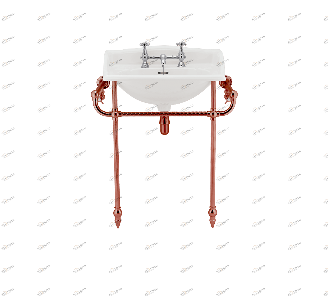 Gentry Home Таз большой белый Victorian Медь GH101383