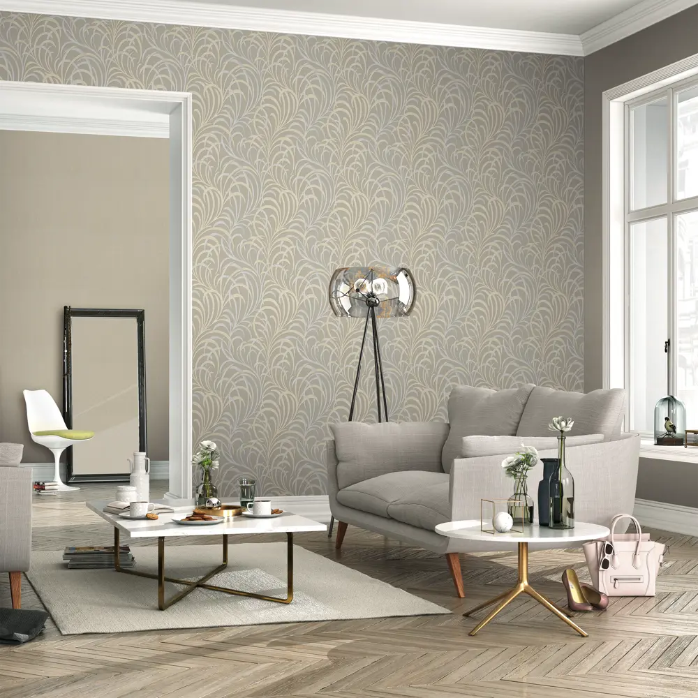 Обои «Трава» 943207, на флизелиновой основе, цвет серый, 1.06х10 м Rasch Vintage STLM-2089258 - Вид №3