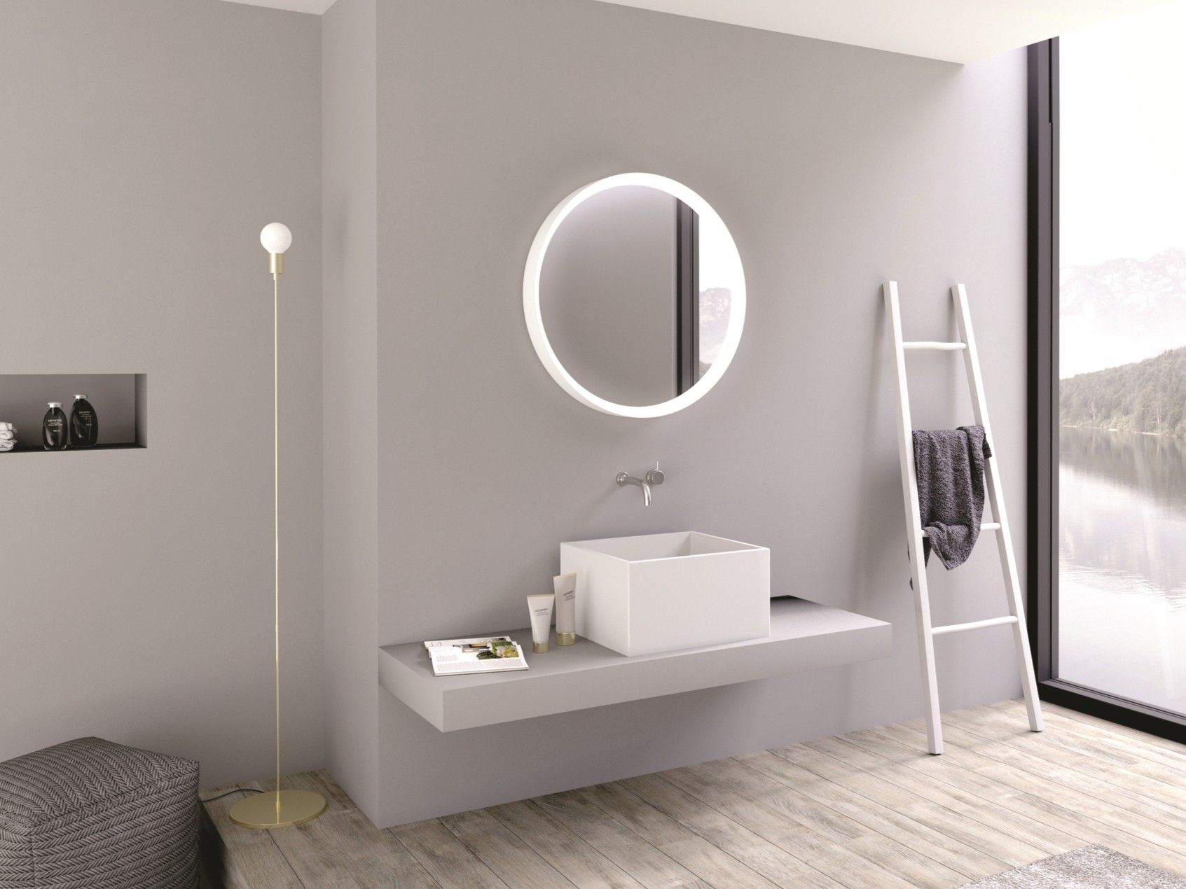 Круглое зеркало с рамкой и встроенным освещением DDL Reflex ARCH-00029636 - Вид №1