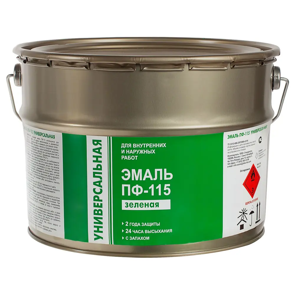 Эмаль ПФ-115 Эконом цвет зелёный 9 кг Santreyd STLM-2043497 - Вид №1