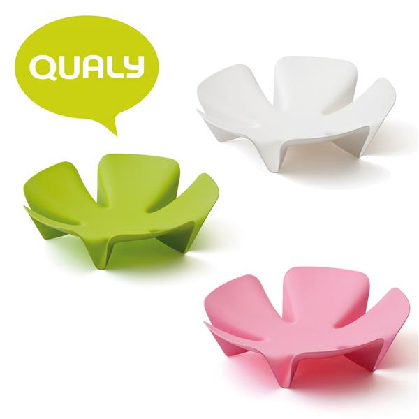 QL10041-PK Ваза для фруктов flower розовая Qualy  - Вид №1