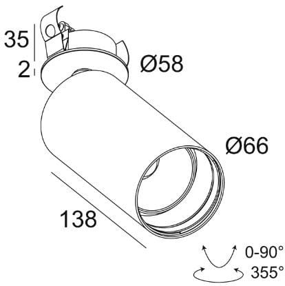 Регулируемый потолочный светодиодный прожектор Deltalight Spy ARCH-00006011 - Вид №5