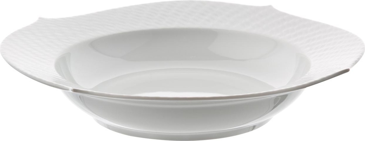 64570 Meissen Тарелка суповая 23,5см "Игра волн, рельеф, белый" Фарфор 