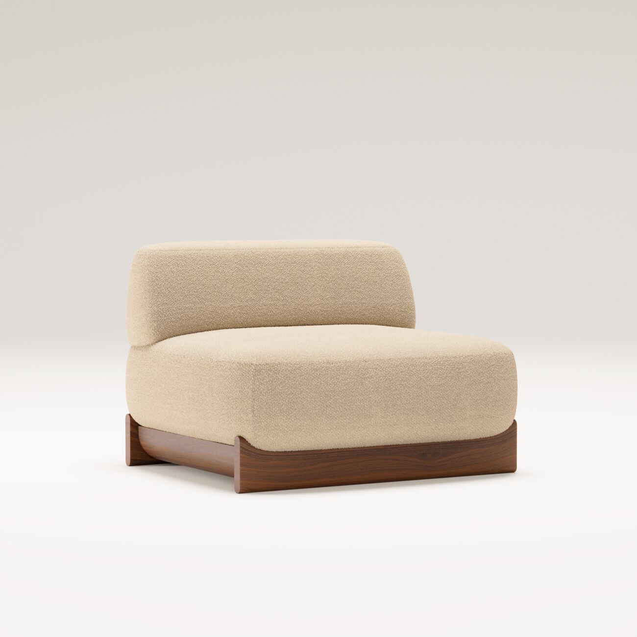 Угловой диван из ткани и ореха с шезлонгом Wewood Dome ARCH-00033638 - Вид №5