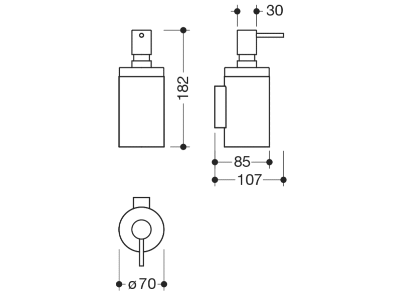 162.06.110XA Дозатор мыла с держателем HEWI Spenderprodukte  - Вид №3