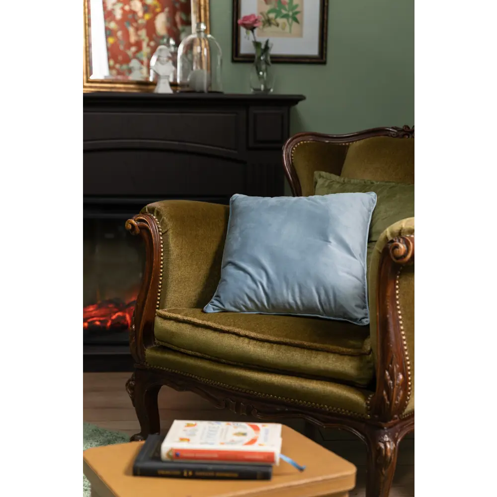 Подушка «Бархат», 40х40 см, цвет серый/голубой LINEN WAY STLM-2082640 - Вид №8