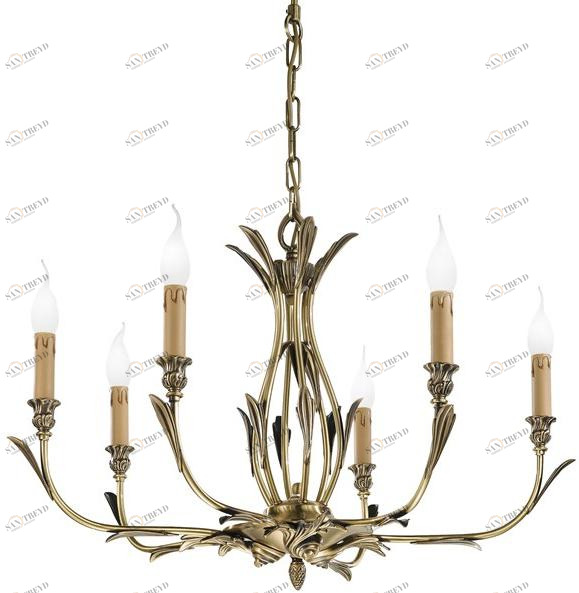 Possoni Illuminazione Люстра из атласной латуни Solange 337/6 