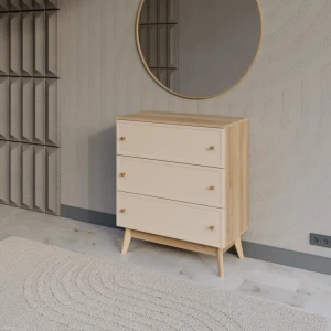 Комод KONSENSA Амьен 3 ящика 80x94x41.7 см ЛДСП цвет бежевый
