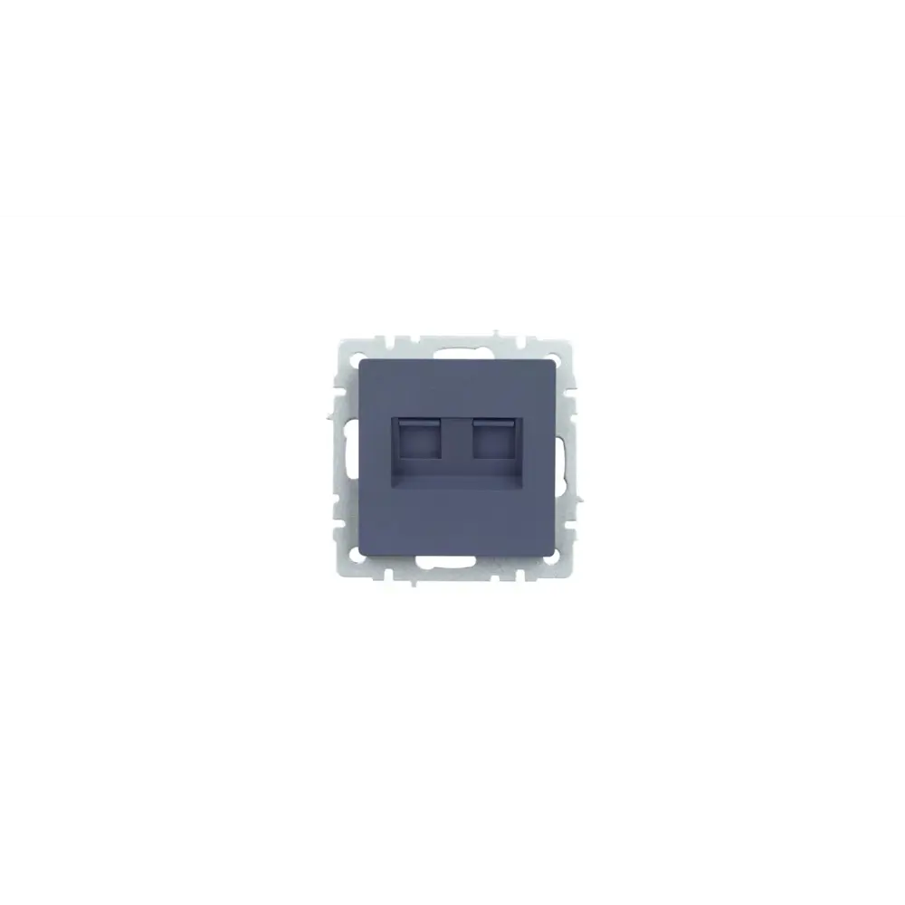 Розетка двойная встраиваемая IEK Brite РК10-2-БрМ RJ45 цвет маренго 89361851 STLM-2114654 - Вид №1