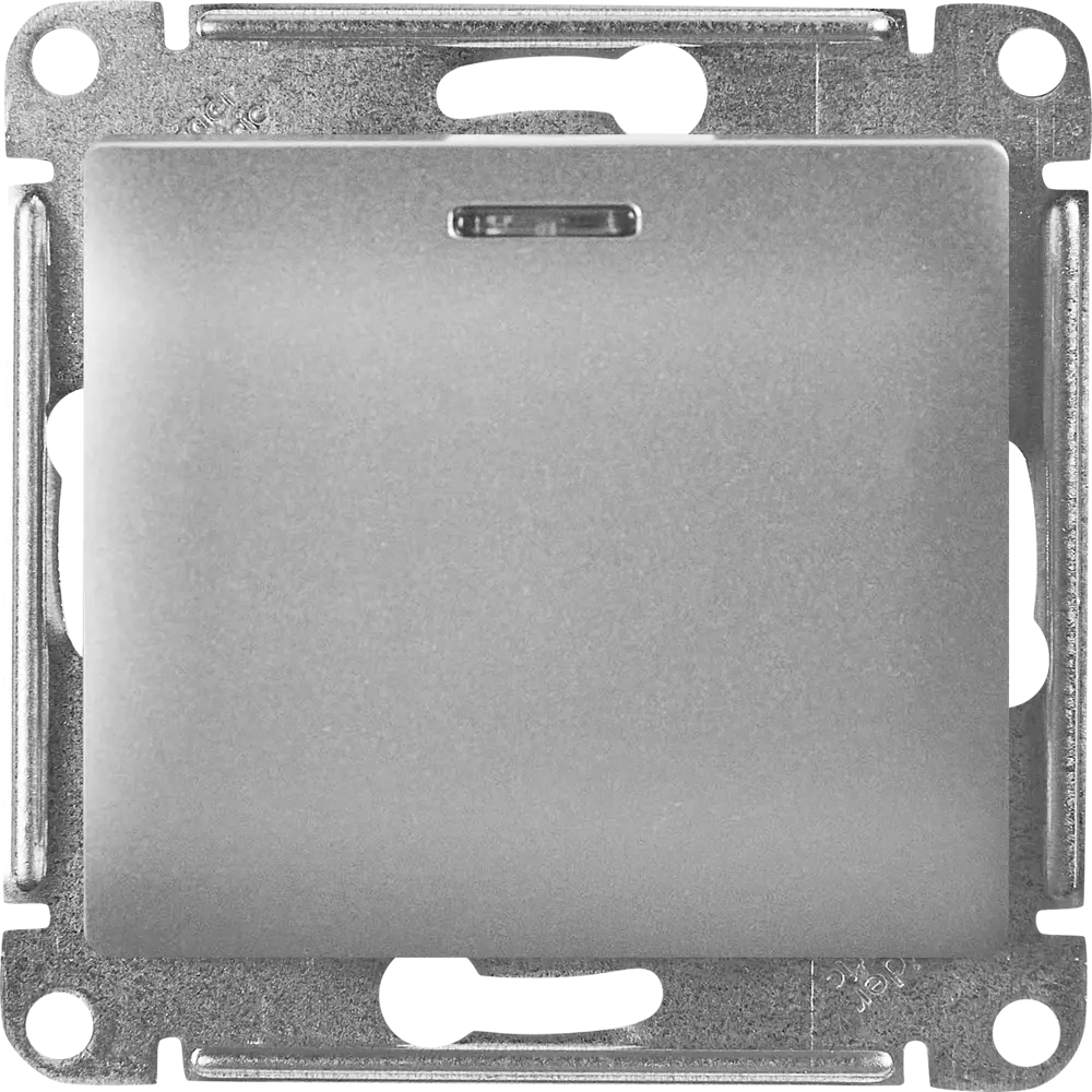 Schneider Electric Glossa — выключатель одноклавишный алюминиевый для трёх источников света 86710473 STLM-0070843 - Вид №1