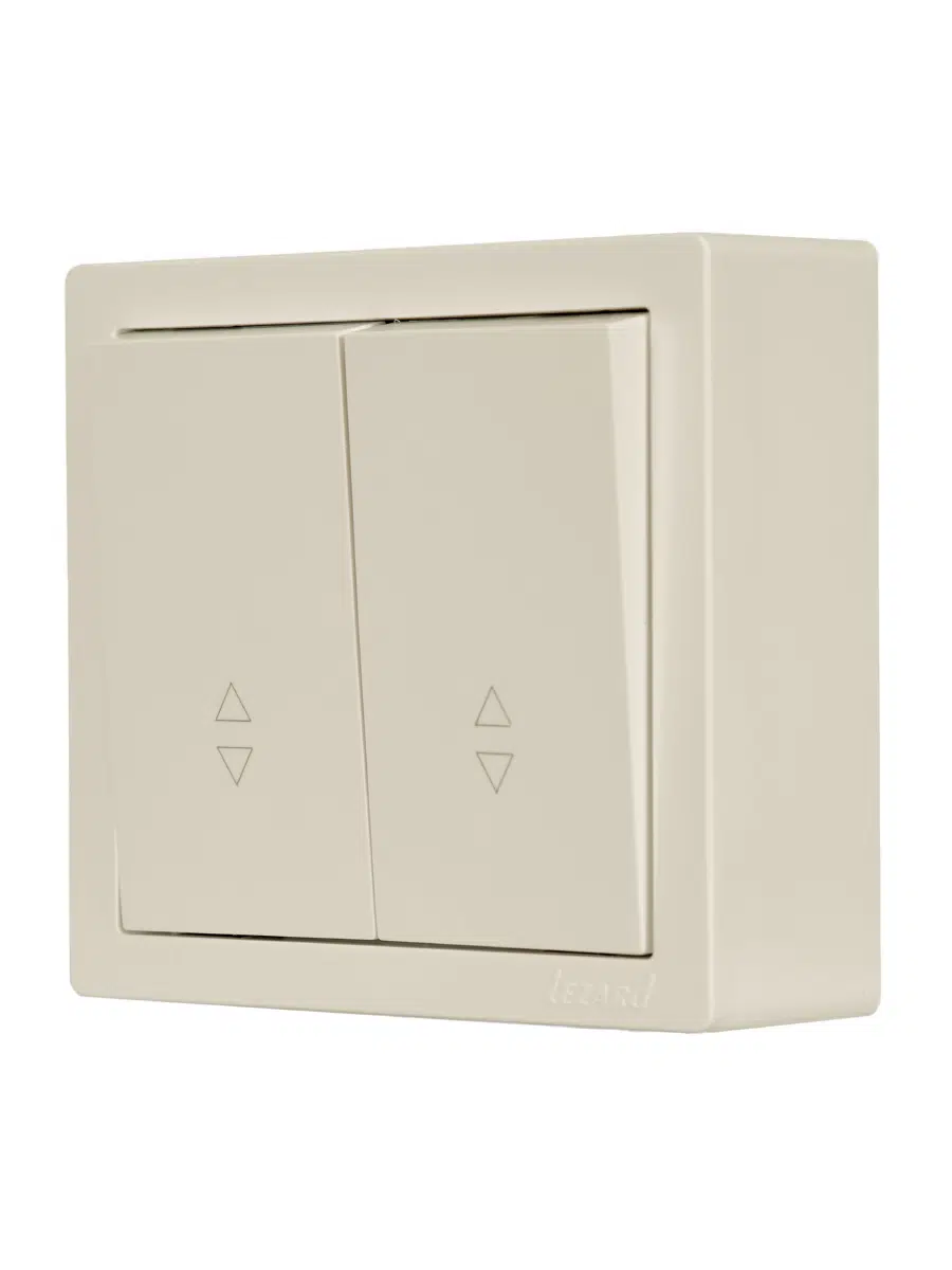 LETO Выключатель проходной двойной крем LEZARD 752-0300-106 - Вид №3