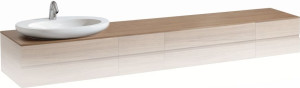 H4246020976311 Столешница для шкафчика под раковину, с вырезом слева, для двух шкафчиков под раковину с широким ящиком слева LAUFEN PRO