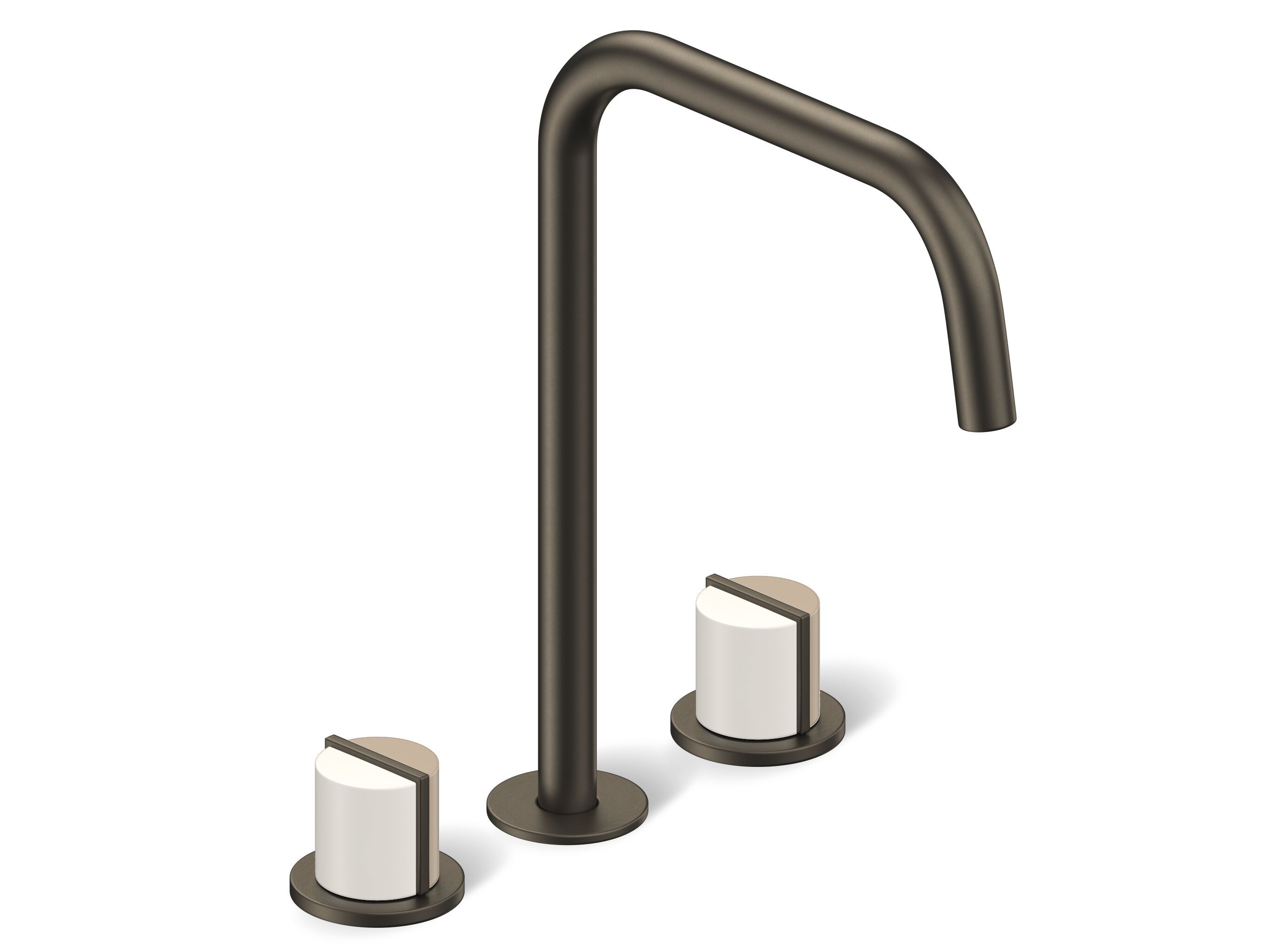 Хромированный латунный смеситель для раковины с 3 отверстиями Varied Forms Macaron ARCH-00063267