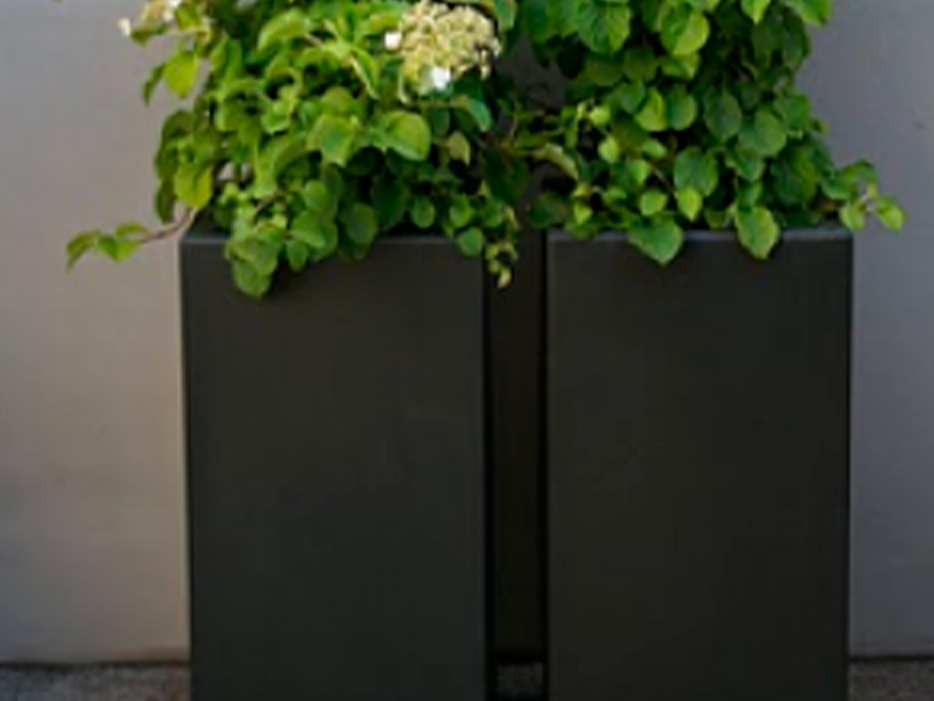 Кашпо коллекции "Кари" CD-03-62 40/40/120 RAL7021 ГеоПластБорд GPBST-98 - Вид №3