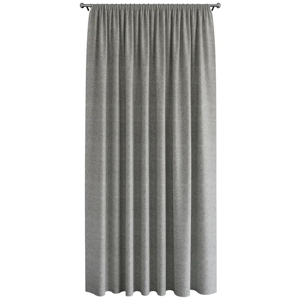 MIAMOZA Штора на ленте «Елочка» 200×280 см в светло-сером цвете 89427072 STLM-1580077 - Вид №4