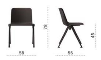 Стул для конференций из полипропилена с опрокидыванием Las Mobili художественная литература ARCH-00122374 - Вид №3