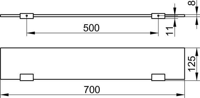 11110035100 Стеклянная полочка KEUCO Edition 11 - Вид №3
