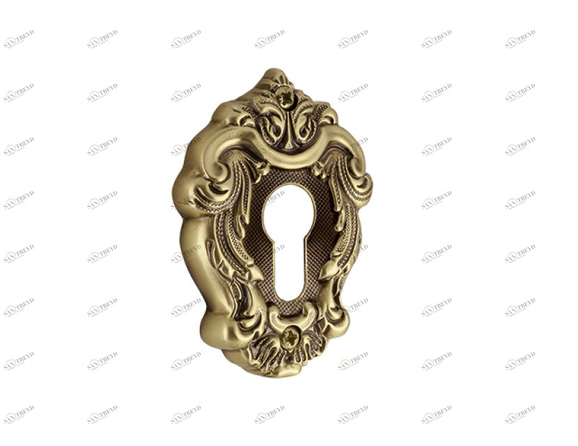 0EY074.000.30 Накладка с каплевидным вырезом европрофиля Античная латунь Mestre 