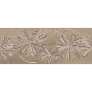 Декор настенный Azori Sonnet Beige Flower 20.1x50.5 см матовый цвет бежевый