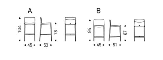 Высокий кожаный стул Cattelan italia норма ARCH-00129155 - Вид №3