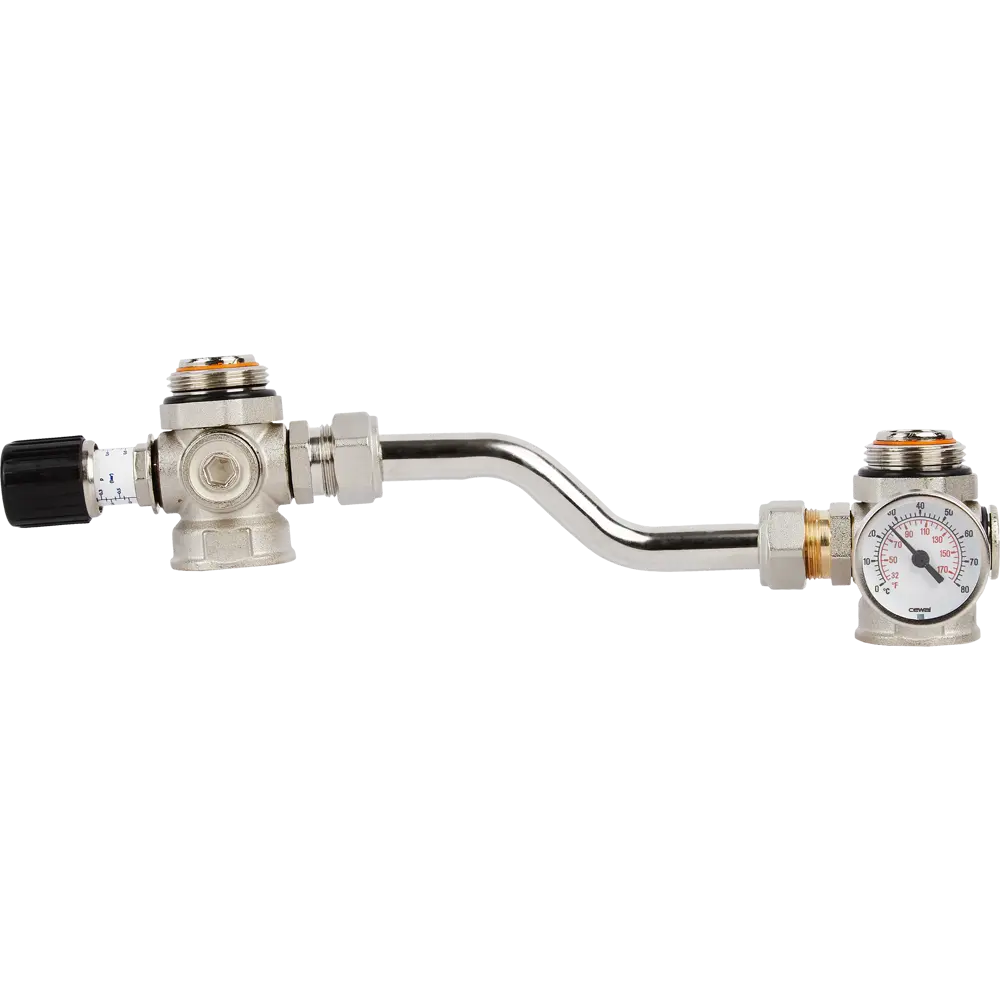 Байпас Valtec проходной с перепускным клапаном, 200 мм, латунь STLM-2191708 - Вид №1