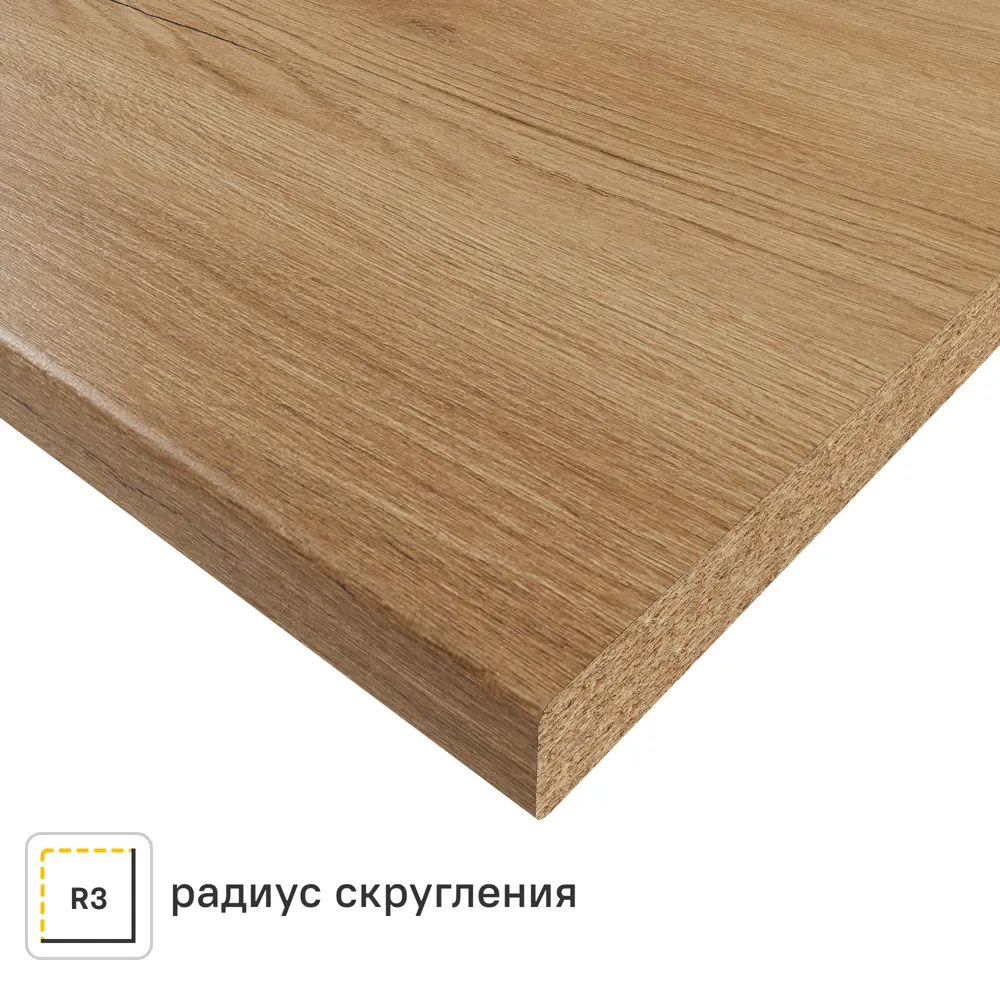 Столешница кухонная Slotex Верея 240x60x3.8 см ДСП цвет золотистое дерево 89365107 STLM-2142067 DELINIA ДСП Постформинг