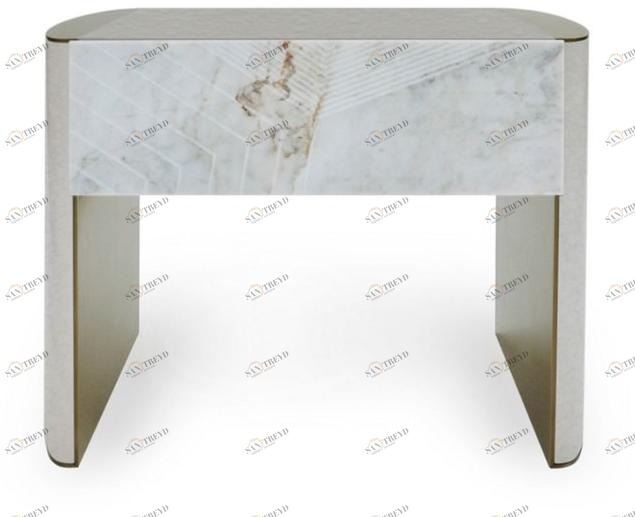 HESSENTIA | Cornelio Cappellini Тумбочка из лакированного прямоугольного мрамора с ящиками Linfa Santreyd sun-id-1397447