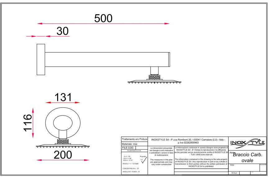 Inoxstyle Внешний душ из нержавеющей стали Portofino 09007 q - Вид №2