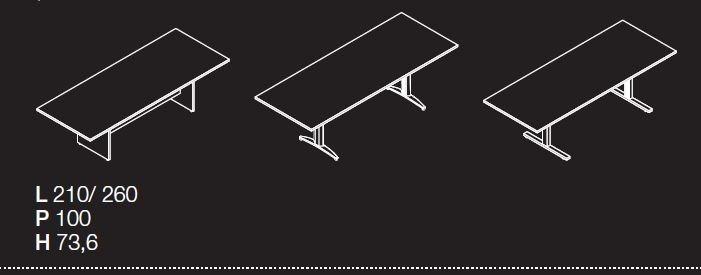 Las Mobili Прямоугольный деревянный стол для переговоров Oxi sun-id-1439096 - Вид №2
