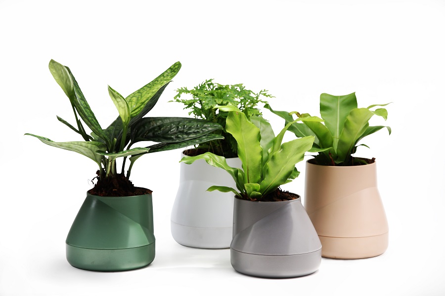 Горшок цветочный Hill Pot, маленький, зеленый Qualy QLX20001GN - Вид №4