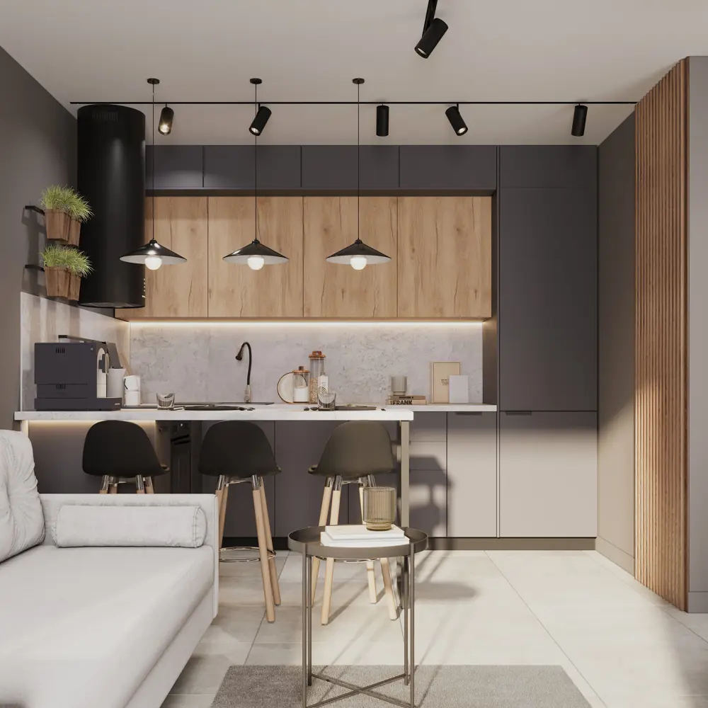 Карниз для кухонного шкафа DELINIA ID София грей 200 см - серый матовый 85837255 STLM-0876909 - Вид №9