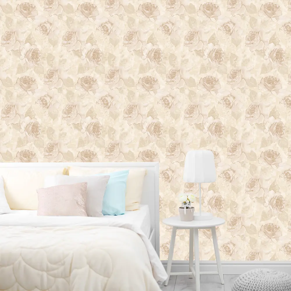 Обои флизелиновые Розы бежевые 0.53 м 70105-220 Santreyd STLM-2120413 - Вид №3