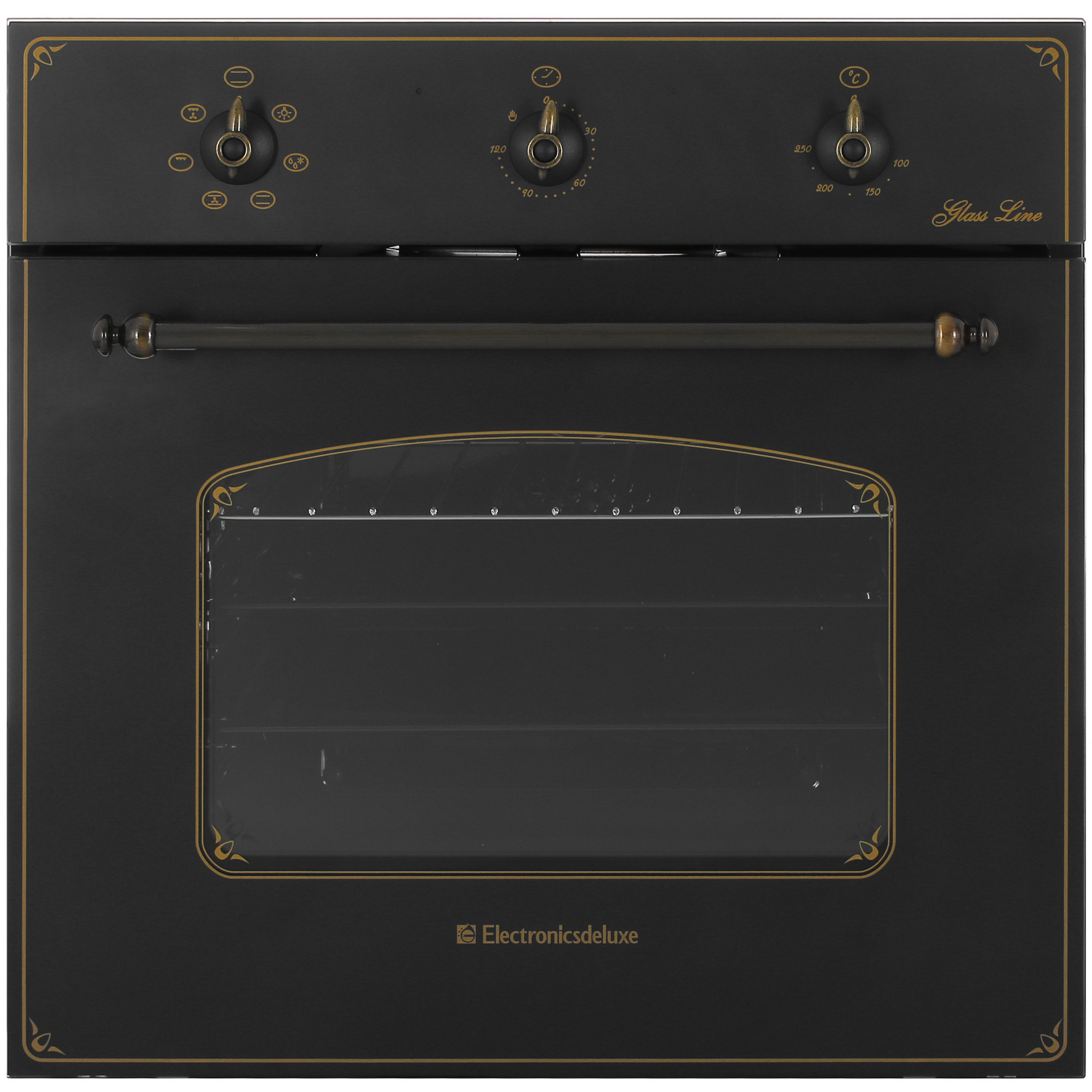 1202565 Электрический духовой шкаф De Luxe 6006.03эшв-009 черный STDN-0000885