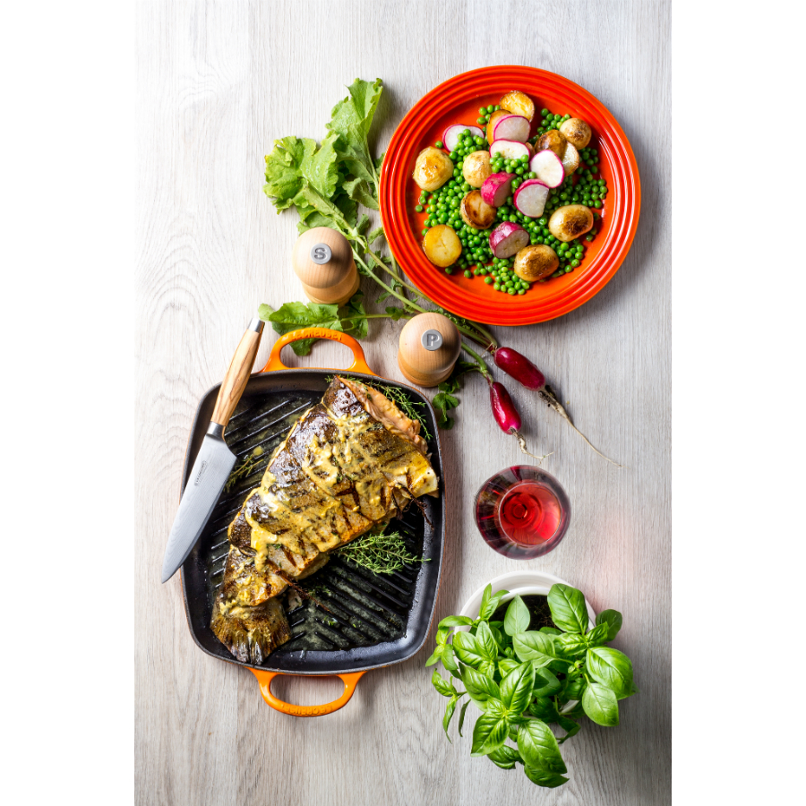 Сковорода-гриль чугунная Le Creuset, прямоугольная, 30 см, оранжевая 20201300900422 - Вид №2