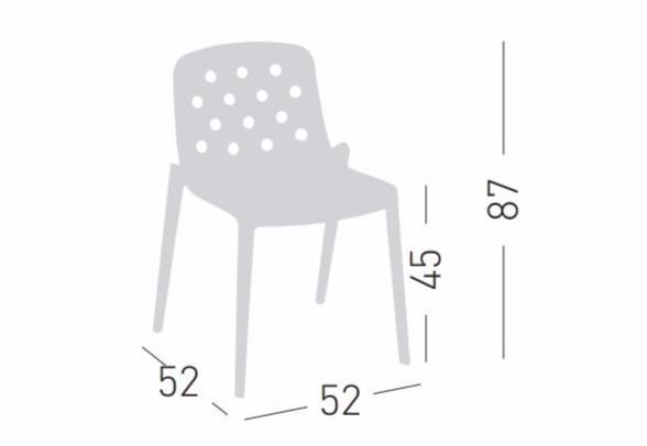 GABER Штабелируемый стул из технополимера  380/a  - Вид №2