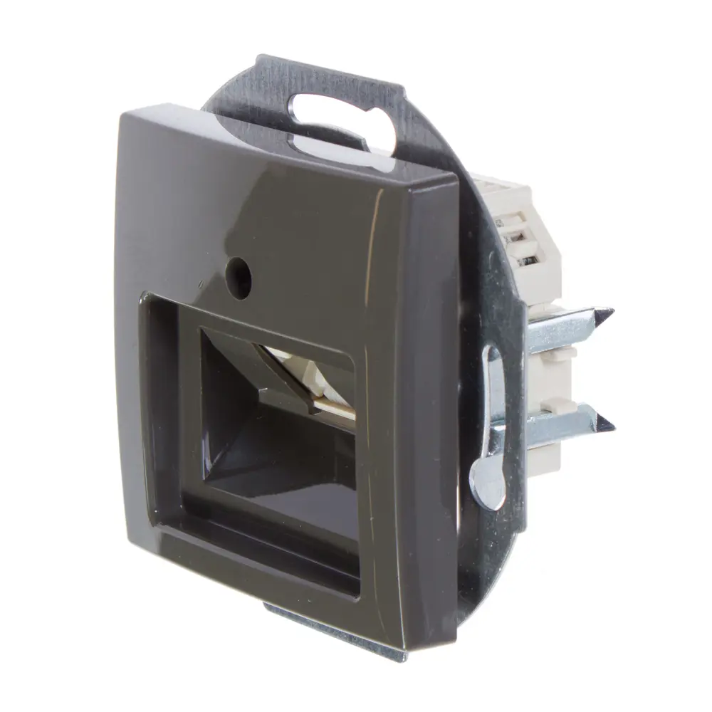 Телефонная розетка встраиваемая ABB BJB Basic 55 RJ11, цвет черный STLM-2170293 - Вид №3