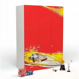 Шкаф ABC-KING 3х дверный Champion красная