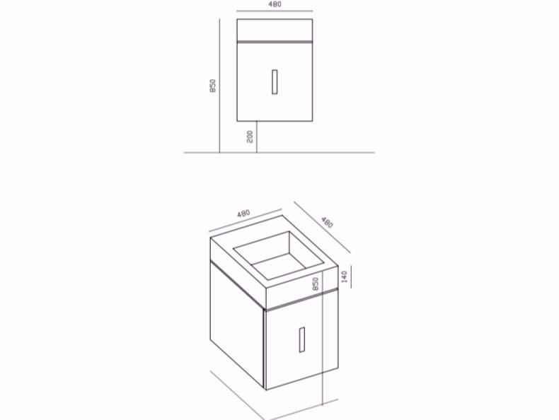 Шкаф для умывальника с дверцами Galassia плюс дизайн ARCH-00116502 - Вид №2