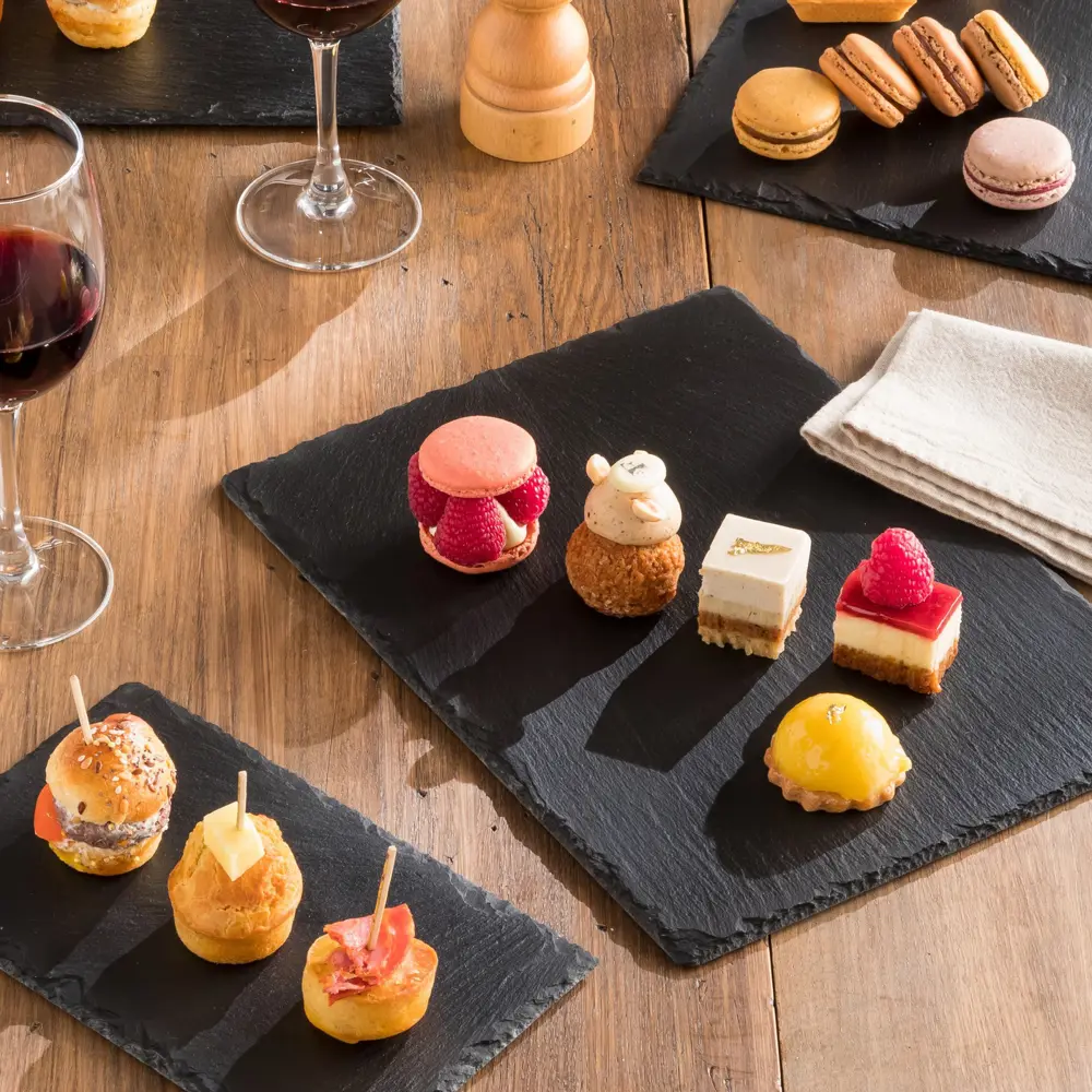 Сервировочная тарелка из сланца  22х14см Santreyd STLM-2115501