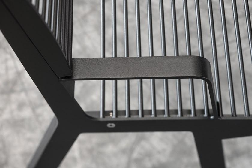 City Design Скамья стальная с подлокотниками со спинкой Noale Noale m - Вид №1