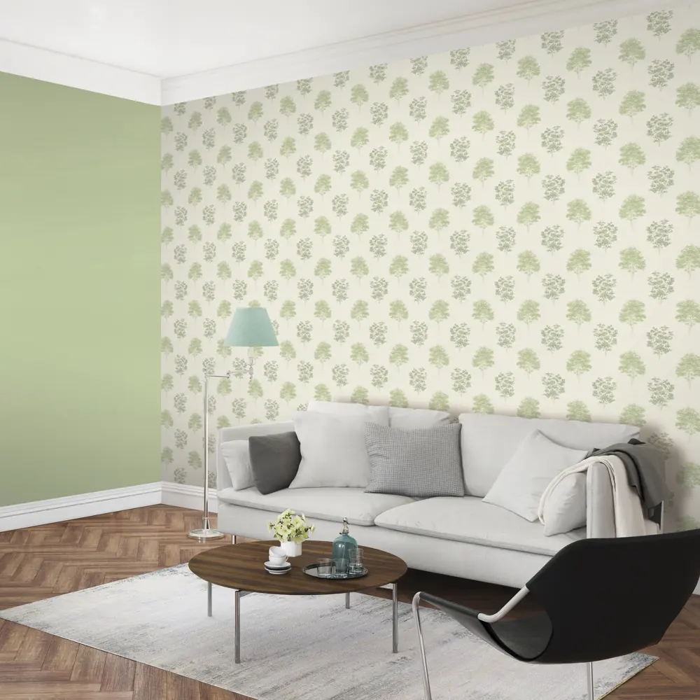 Обои флизелиновые Rasch Lazy Sunday зелёные 0.53 м 401851 STLM-2194348 - Вид №5