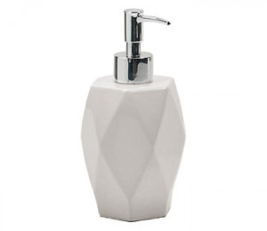 DA80(02) Gedy G-Dalia, настольный керамический дозатор, цвет хром - белая керамика