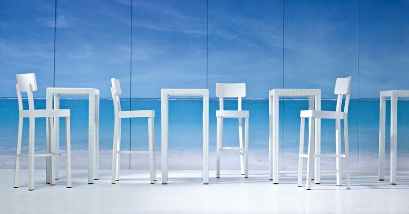 Gervasoni Табурет из алюминия с порошковым покрытием со спинкой Gervasoni outdoor sun-id-1488588 - Вид №4