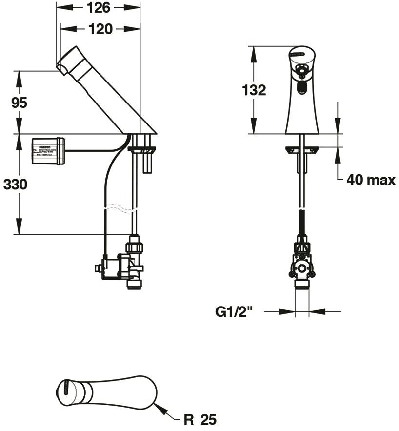 Бесконтактный кран Presto NEO 57034 57034.0 - Вид №1