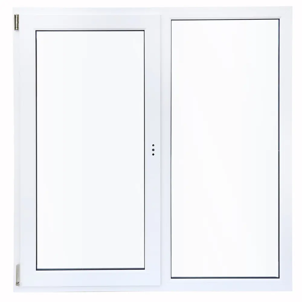 Окно пластиковое ПВХ Deceuninck двустворчатое 1410x1450мм (ВxШ) двуxкамерный стеклопакет белый/белый STLM-2124963 - Вид №1