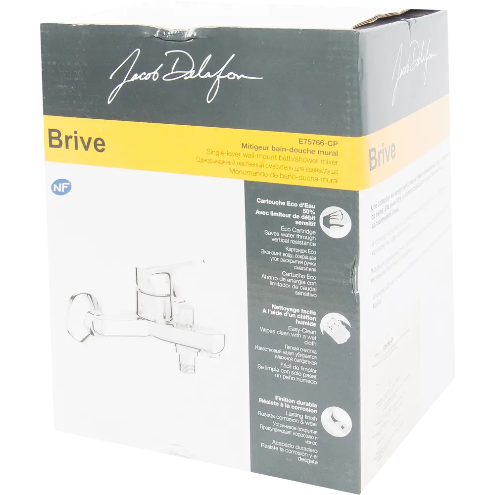 Смеситель для ванны Jacob Delafon Brive с керамическим картриджем 18123201 STLM-0009504 - Вид №4