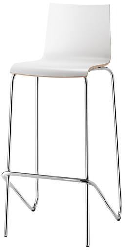 rosconi Высокий штабелируемый табурет из фанерованной древесины со спинкой Aticon sun-id-1350964 - Вид №1