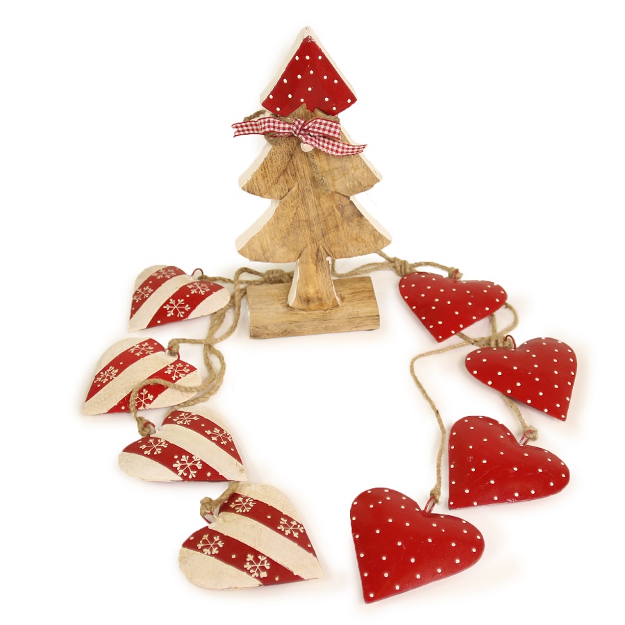 en_ny0006 Гирлянда подвесная christmas hearts EnjoyMe  - Вид №2
