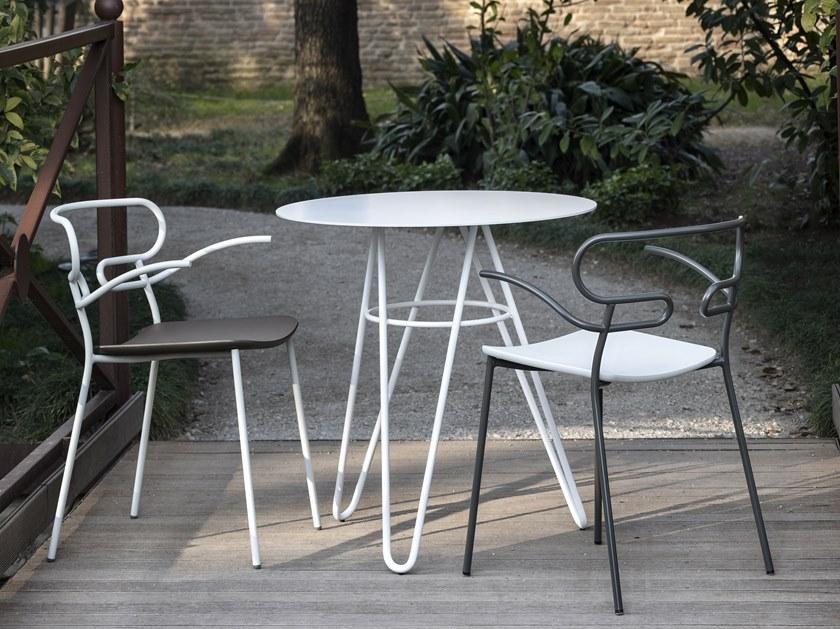 TrabA' Стул из металла и полиуретана с подлокотниками Genoa 0048/0049-met-pu, - Вид №12