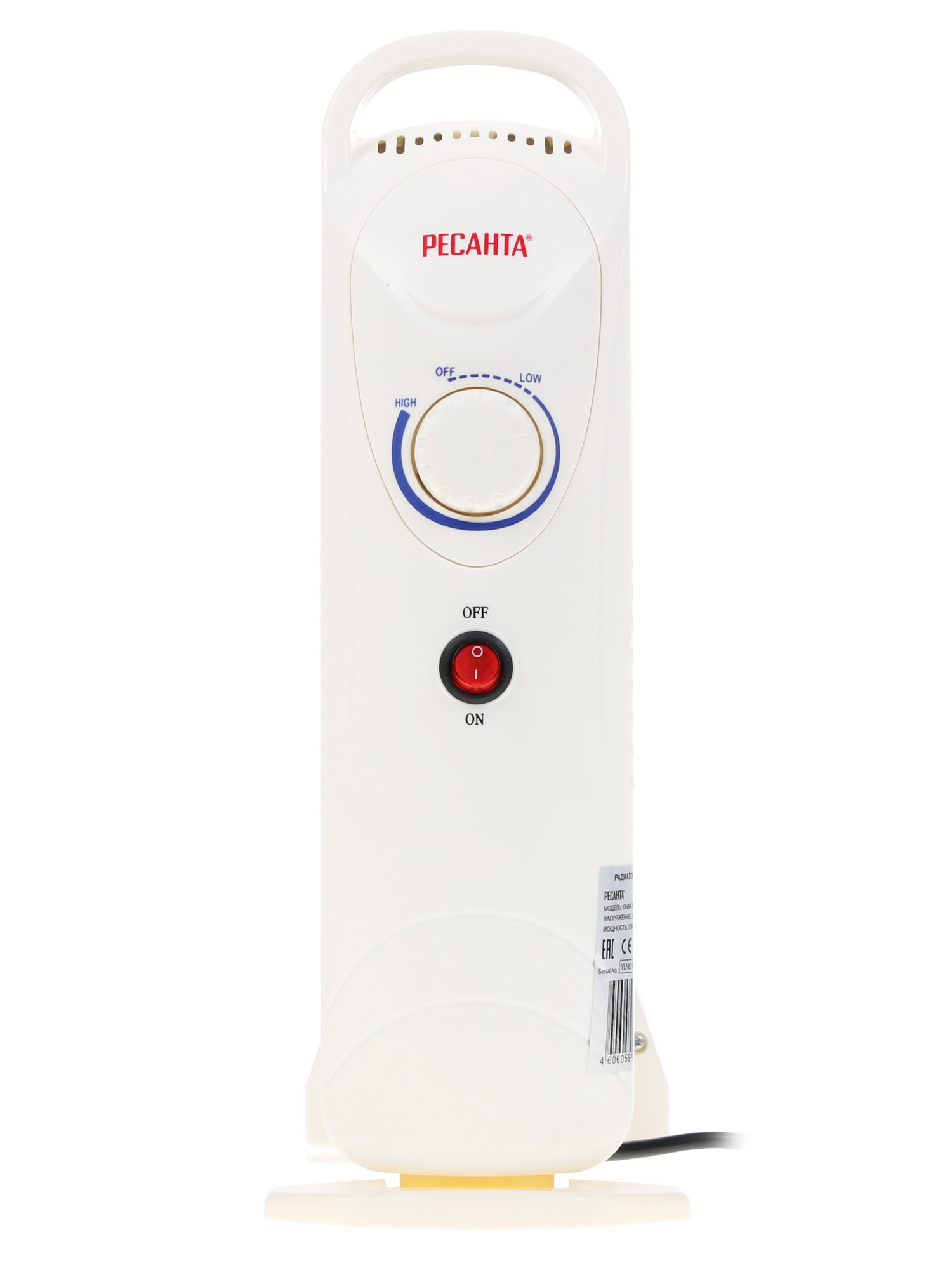 1076913 Масляный обогреватель Ресанта ОММ-7Н белый STDN-0145356 - Вид №1